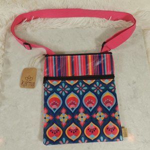 Karma Multi-Colored Crossbody Bag Lightweight NEW